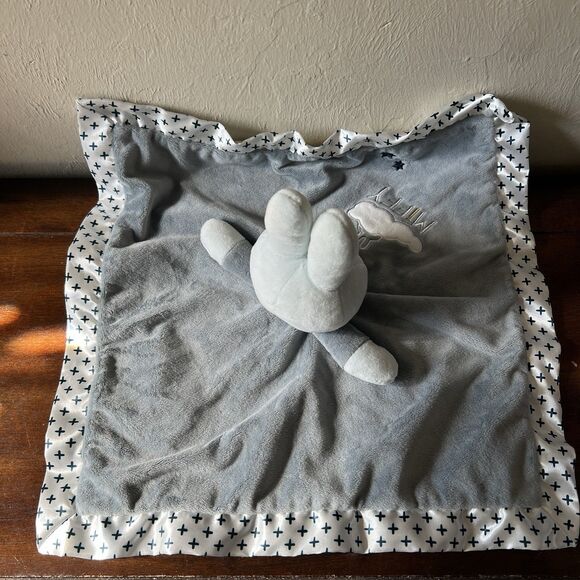 Miffy Bunny Baby Security Blanket Gray Cloud Douglas Cuddle Toy Satin Trim Lovey - Picture 6 of 11